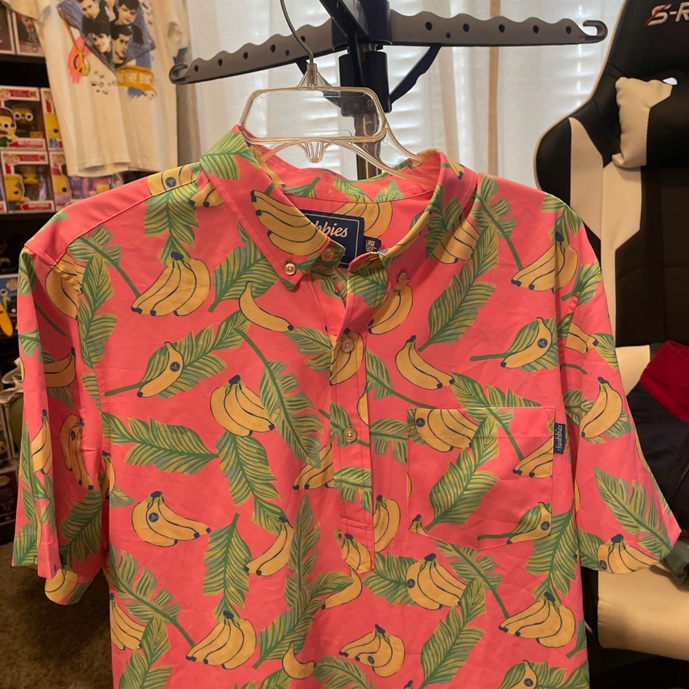 Chubbies polo bananas pinks bottom up large summer vibes